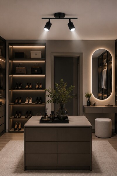 Valyria Spoty 2'Li Siyah RenkliBEYAZ Ledli Modern Tasarım Salon - Mutfak - Ba...