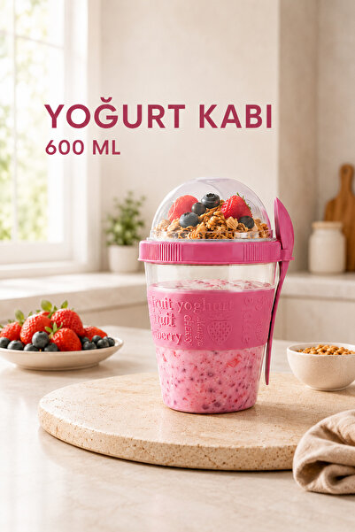 Sariva Home 600 ml Granola Container Yogurt Container Muesli Container Double...