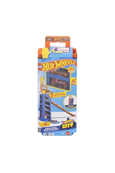 OEM HOT WHEELS ГРАДСКИ ГАРАЖЕН КОМПЛЕКС ЗА ИГРА С 2 ВКЛЮЧЕНИ КОЛИЧКИ