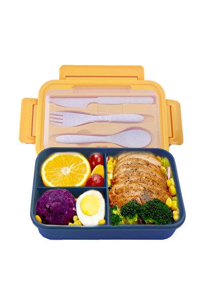 MIZAJIC Bento Lunch Box for Kids and Adults Leakproof 3 Compartment Food Cont...