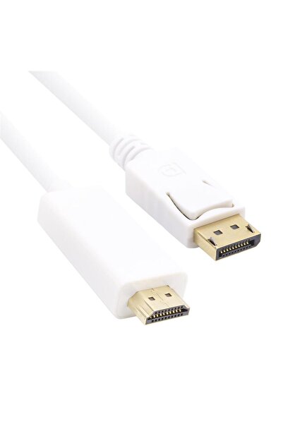 Universal كابل Vcom CG605L-3.0 أبيض اللون بمنفذ عرض 3.0MT ذكر إلى HDMI ذكر