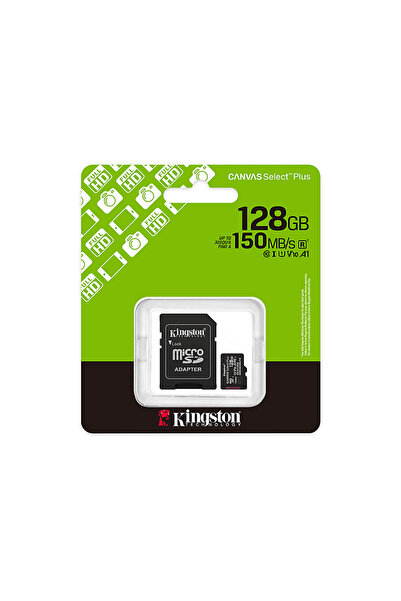 KINGSTON SDCS3/128GB Class10 128GB 150MB/s MicroSD Kart Bellek
