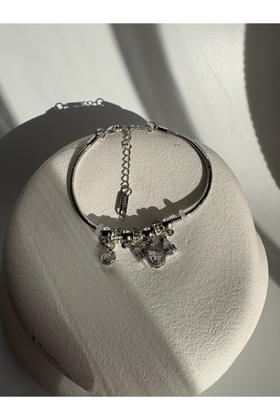 BHR AKSESUAR Silver Color Charm Bracelet