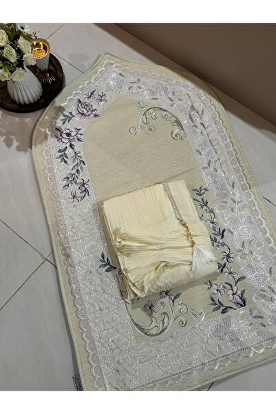 Gerenic Luxury Prayer Mat with Matching Prayer Sheet