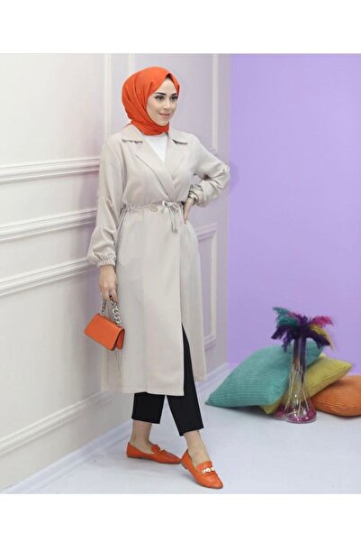 MODA S&S BZLİNE Καλοκαιρινή καμπαρντίνα με κουμπιά και μέση που τυλίγεται στη...