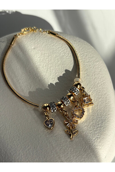BHR AKSESUAR Gold Color Charm Bracelet