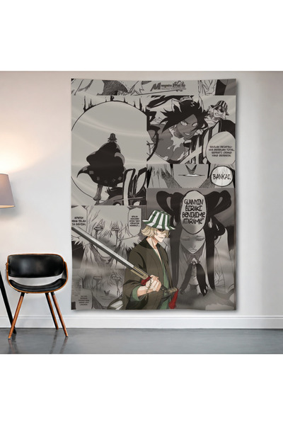 Geek Cultcha Bleach Manga Panels Wall Covering Wall Tapestry First Quality Sa...