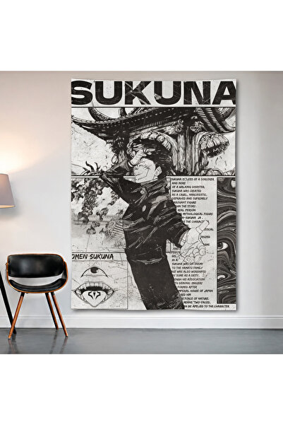 Geek Cultcha Ryomen Sukuna Manga Panel Duvar Örtüsü Duvar Halısı Birinci Kali...