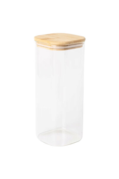 OEM Cutie de Depozitare Alimente, pentru Cereale, din sticala, Capac din Bamb...