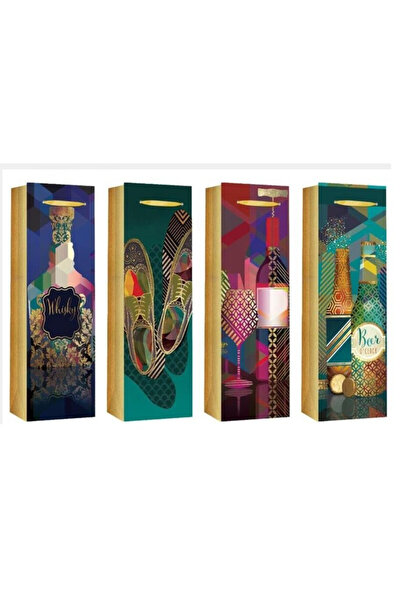 OEM Pungă cadou pentru sticla W&K 35x11x9 cm – mix aleatoriu