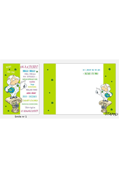 STAMP Karnet / felicitare cu plic Smile nr 01, format B6 (178×132 mm), Multic...