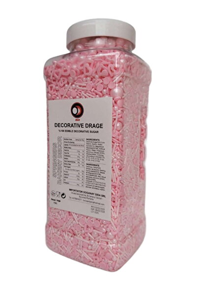 Pakmaya Amestec de stropi de zahăr decorativi roz 900g