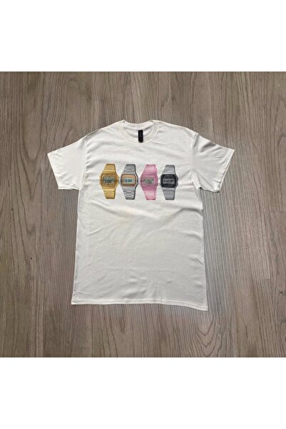 Grafftee Clothing Ψηφιακό ρολόι με στάμπα T, Unisex, Oversize T-Shirt