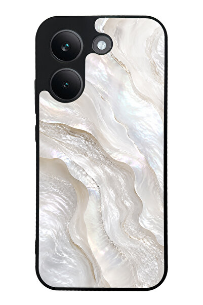Spoyi Xiaomi Poco X8 Pro Ivory Pearl Flow Tasarımlı Glossy Telefon Kılıfı