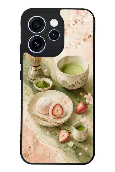 Spoyi Oppo Reno 15 Pro Sakura Matcha Mochi Design Glossy Phone Case