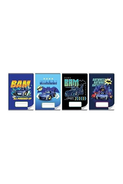 Beniamin Caiet/Notebook Batman A5 16K, trei linii colorate, cu lac UV, multic...