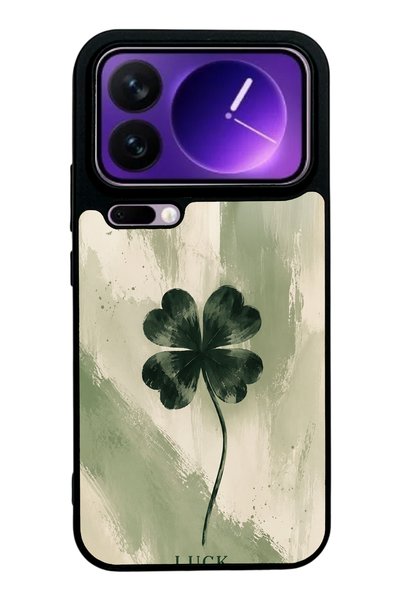 Spoyi حافظة هاتف Xiaomi 17 Pro بتصميم Lucky Sage Clover اللامع