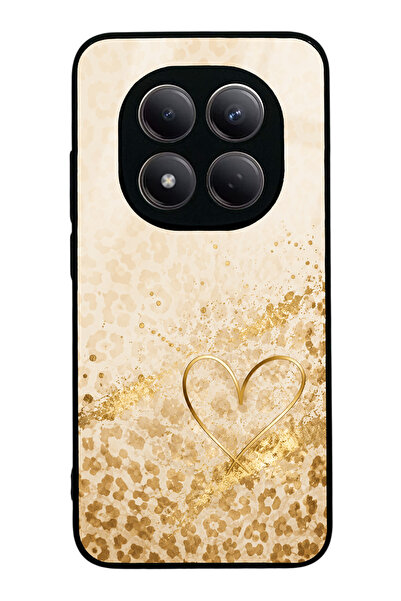 Spoyi Xiaomi Redmi Note 15 Pro Golden Heart Glow Tasarımlı Glossy Telefon Kılıfı