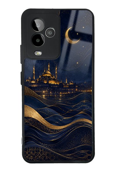 Spoyi حافظة هاتف Gm 24 Pro Golden Crescent Bosphorus ذات تصميم لامع