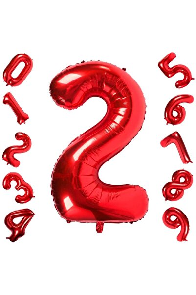 Baloane Vesele Balon Cifra 2 Rosu CFR12-2