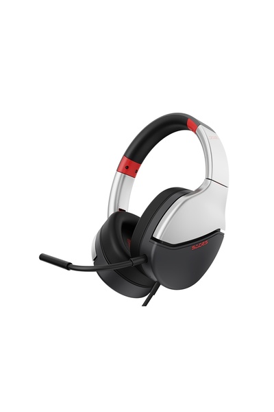 NO BRAND SADES gaming headset SPOWER, 3.5mm σύνδεση, 40mm, multi-platform, ασημί