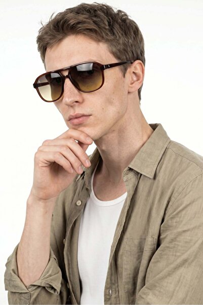 Bilge Karga Leah Brown Black Yellow Gradient Men's Sunglasses