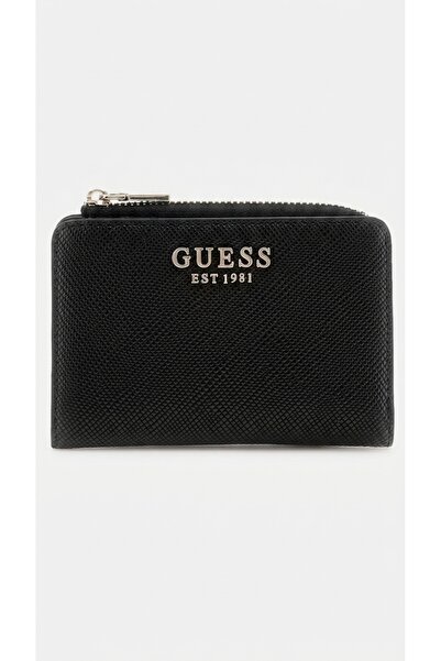 Guess Women's Wallet Zippered Saffiano Textured Mini Card Holder Coin Purse S...
