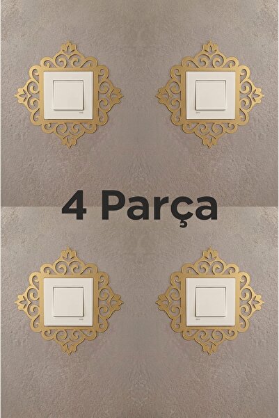 art for you 4 Parça Set Dekoratif Pleksi Priz Anahtar Çerçevesi Priz Kenarı Süsü