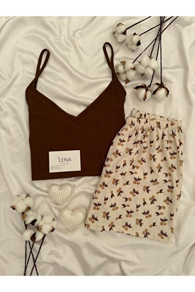 Lena Homewears Women's Strappy Wrap Shorts Pajama Set