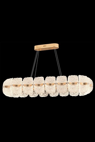 Avonni AV-7015-8004-YM-120X35 Gold Kaplama Klasik Avize LED Metal Kristal H: ...