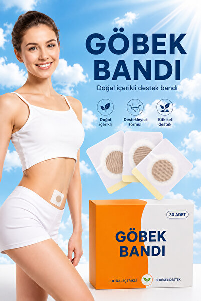 Dihamer Göbek Bandı Bitkisel Destek Bandı 30 Adet Doğal İçerikli Vücut Bakım ...
