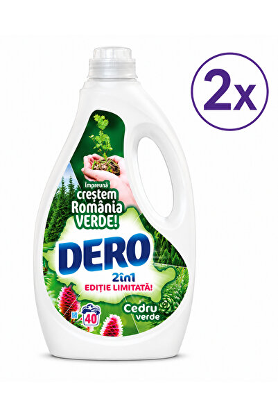 Dero Set 2 x Cedru Verde Detergent Rufe 2 L