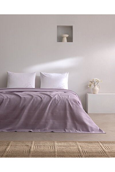 Madame Coco Mathilda Double 100% Cotton Karde Plain Pique Set - Lilac