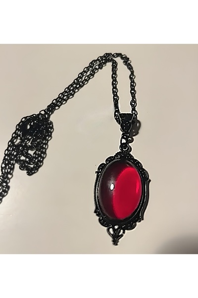 KİRAZ ÇİÇEĞİ JEWELRY Kore tarzı GOTİK RED KOLYE