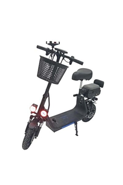 ceneric Electric scooter with two seats, storage space and basket