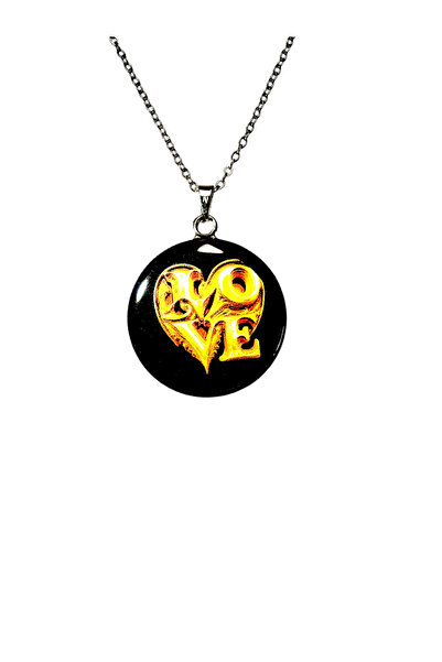 Oxolux, Lavinia Mystic Love necklace, in gift box, contrasting design, women'...