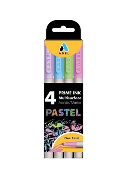 Adel Prime Ink Multisurface Marker Pen Set Pastel 4-Piece