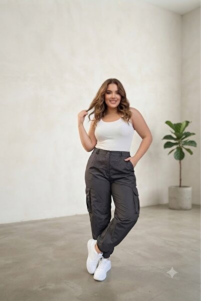 QBZ Plus Size Parachute Fabric Pants