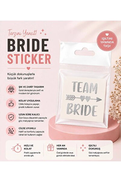 KUZEY AKSESUAR Bride Gold Renkli Altın Sarısı - Gümüş Geçici Dövme Bekarlığa ...