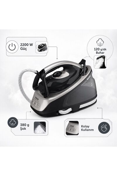 TEFAL Express Easy Buhar Kazanlı Ütü | 6,5 Bar, 2200 W, 380 g Şok Buhar, Expr...