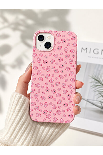 OVADA İphone 13/14/15 Uyumlu Balık Tasarımlı İçi Kadife Silikon Soft Telefon ...