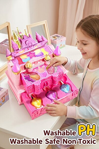 Generic 1 Set Washable Water Based Pretend Makeup Kit Girls Princess Castle C...