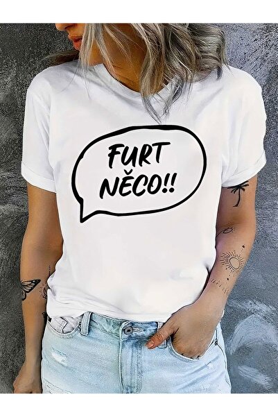 NOURAM تي شيرت نسائي مطبوع عليه حروف NĚCO من تشيك فورت |   بلوزة كاجوال بأكما...