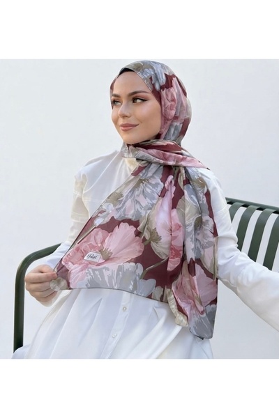 YILDIZ SCARFS شال قطني هندي بنمط موججان - وردي خمري