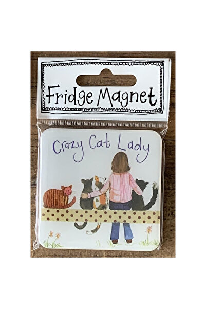 Alex Clark Magnet decorativ Crazy Dog Lady, design cu caini, 64x98 mm, in bli...