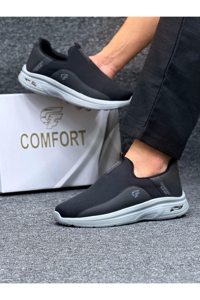 Comfort Bağsız Düz İpliksiz Rahat Günlük Kolay Kullanım Ayakkabı Spor-Renk Fü...