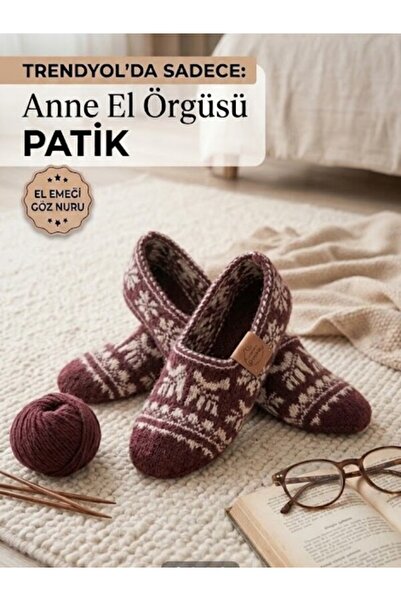 aryam butik Hand Knitted Mother's Handmade Booties / Slippers – Soft, Warm, H...