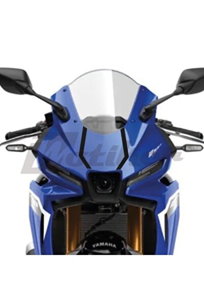 Motiker Yamaha YZF-R25 2025-2026 Model Ön Kafa Stıcker Etiket Model 3 Beyaz