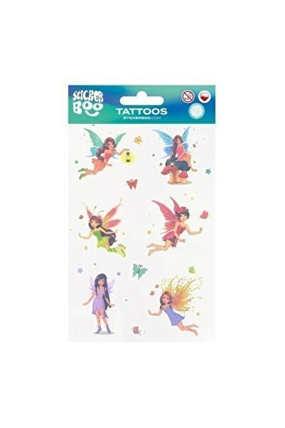 Sticker BOO Set tatuaje temporare Zane Acuarela, pentru copii, autocolante te...