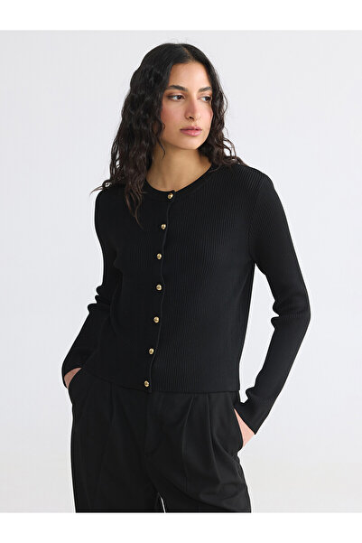 LC Waikiki Peak New Season Crew Neck Women's Knitwear Cardigan